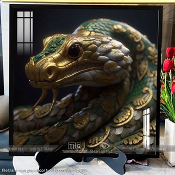 file tranh con giap decor tuoi ty con ran dep 235