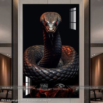 file tranh con giap decor tuoi ty con ran dep 237