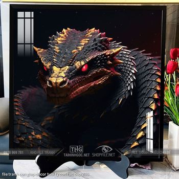 file tranh con giap decor tuoi ty con ran dep 238