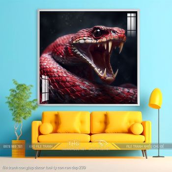 file tranh con giap decor tuoi ty con ran dep 239