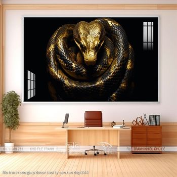 file tranh con giap decor tuoi ty con ran dep 244