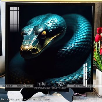 file tranh con giap decor tuoi ty con ran dep 251