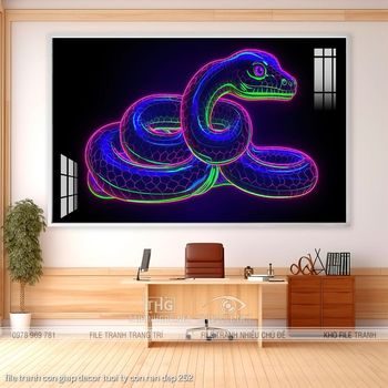 file tranh con giap decor tuoi ty con ran dep 252