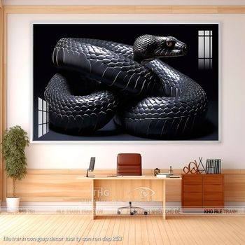 file tranh con giap decor tuoi ty con ran dep 253