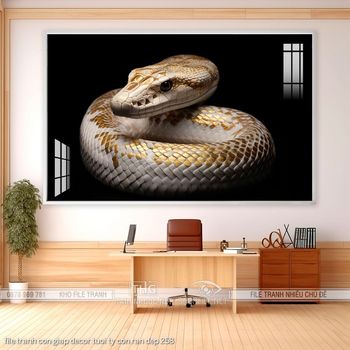 file tranh con giap decor tuoi ty con ran dep 258