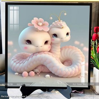 file tranh con giap decor tuoi ty con ran dep 263