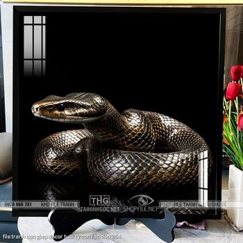 file tranh con giap decor tuoi ty con ran dep 264