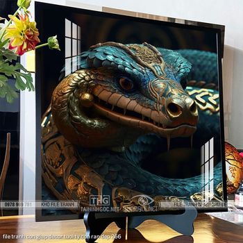 file tranh con giap decor tuoi ty con ran dep 266