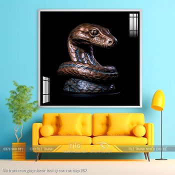 file tranh con giap decor tuoi ty con ran dep 267