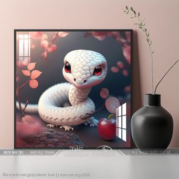 file tranh con giap decor tuoi ty con ran dep 268
