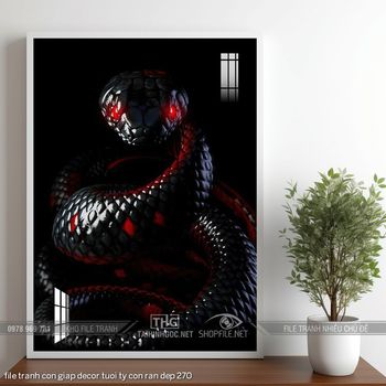 file tranh con giap decor tuoi ty con ran dep 270