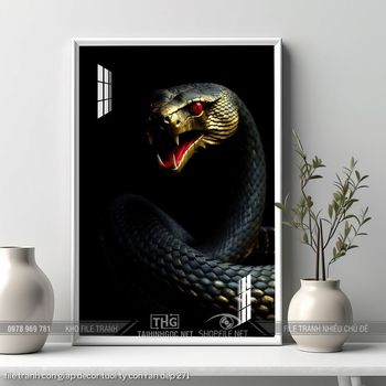 file tranh con giap decor tuoi ty con ran dep 271