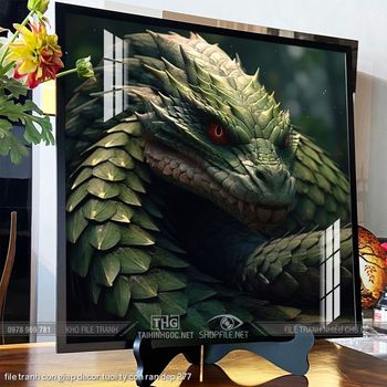 file tranh con giap decor tuoi ty con ran dep 277