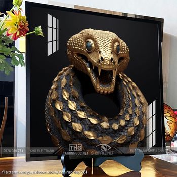 file tranh con giap decor tuoi ty con ran dep 281