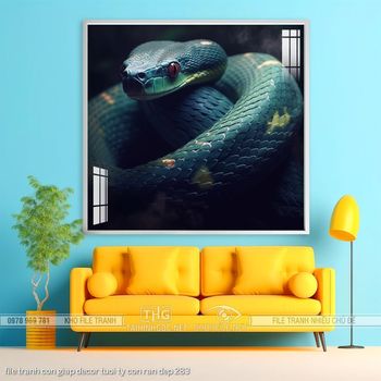 file tranh con giap decor tuoi ty con ran dep 283