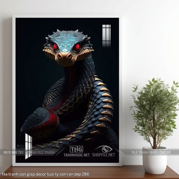 file tranh con giap decor tuoi ty con ran dep 286