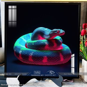 file tranh con giap decor tuoi ty con ran dep 290