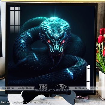 file tranh con giap decor tuoi ty con ran dep 291