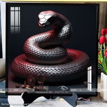 file tranh con giap decor tuoi ty con ran dep 294