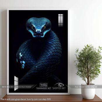 file tranh con giap decor tuoi ty con ran dep 295