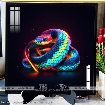 file tranh con giap decor tuoi ty con ran dep 298