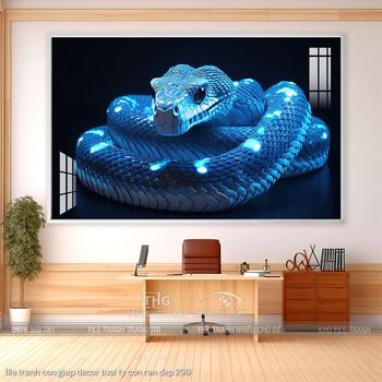 file tranh con giap decor tuoi ty con ran dep 299