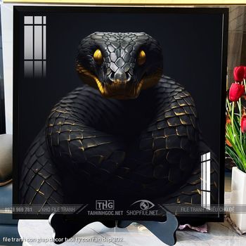 file tranh con giap decor tuoi ty con ran dep 302