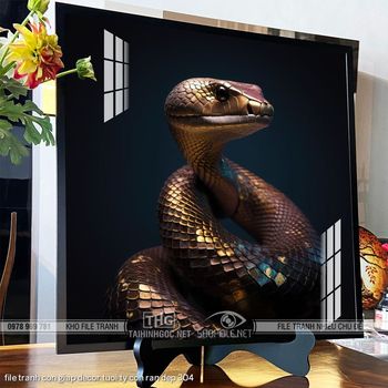 file tranh con giap decor tuoi ty con ran dep 304