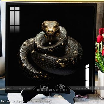 file tranh con giap decor tuoi ty con ran dep 305