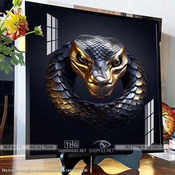 file tranh con giap decor tuoi ty con ran dep 306