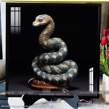 file tranh con giap decor tuoi ty con ran dep 307