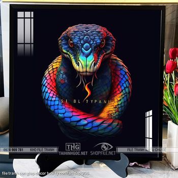 file tranh con giap decor tuoi ty con ran dep 308