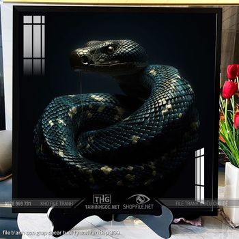 file tranh con giap decor tuoi ty con ran dep 309