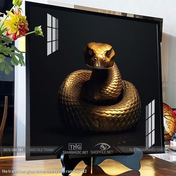 file tranh con giap decor tuoi ty con ran dep 312