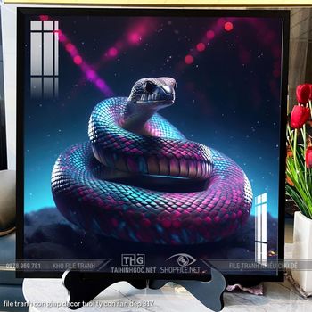 file tranh con giap decor tuoi ty con ran dep 317