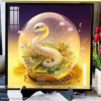 file tranh con giap decor tuoi ty con ran dep 318