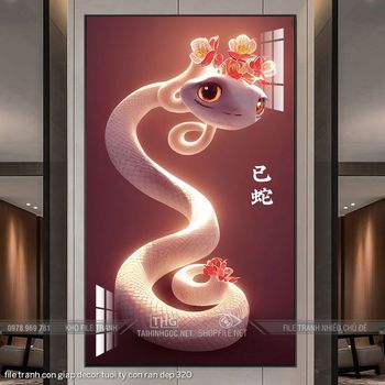 file tranh con giap decor tuoi ty con ran dep 320