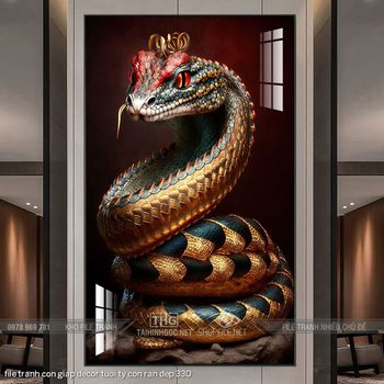 file tranh con giap decor tuoi ty con ran dep 330