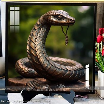 file tranh con giap decor tuoi ty con ran dep 331