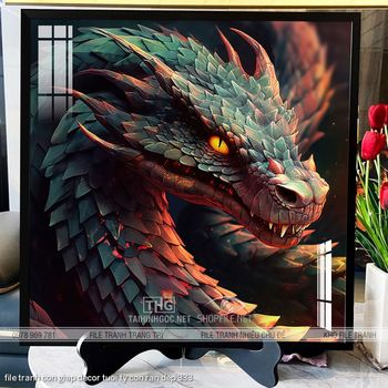 file tranh con giap decor tuoi ty con ran dep 333