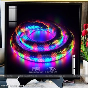 file tranh con giap decor tuoi ty con ran dep 335