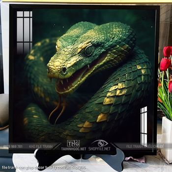 file tranh con giap decor tuoi ty con ran dep 336