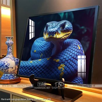 file tranh con giap decor tuoi ty con ran dep 339