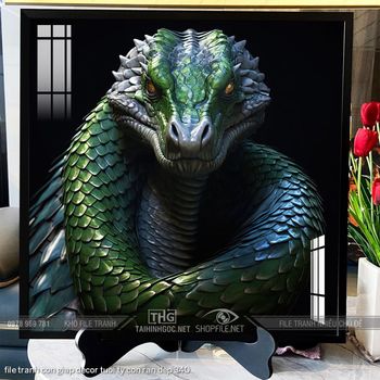 file tranh con giap decor tuoi ty con ran dep 340