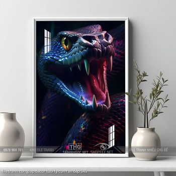 file tranh con giap decor tuoi ty con ran dep 341