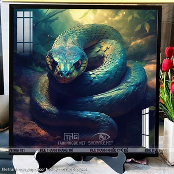 file tranh con giap decor tuoi ty con ran dep 344