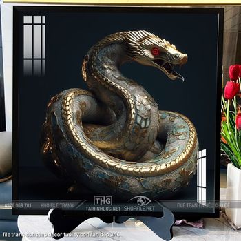 file tranh con giap decor tuoi ty con ran dep 346