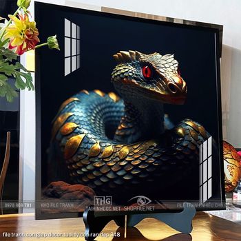 file tranh con giap decor tuoi ty con ran dep 348