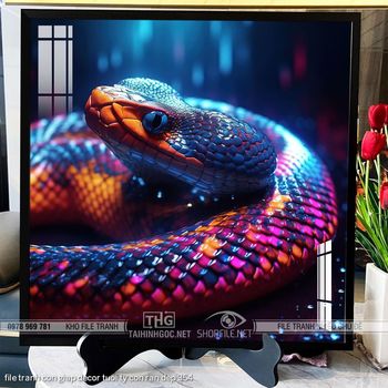 file tranh con giap decor tuoi ty con ran dep 354