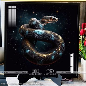 file tranh con giap decor tuoi ty con ran dep 356